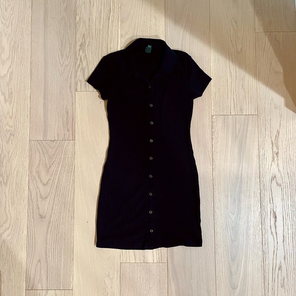 Women's Short Sleeve Bodycon Polo Dress - Wild Fable Black - Picture 4 of 14